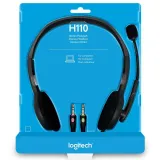 Logitech H110, микрофон, сиви