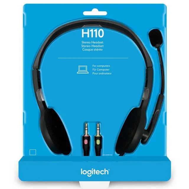 Logitech H110, микрофон, сиви