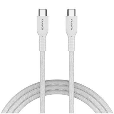 CANYON cable OnWire 60CL C-C 60W COLOR Braided 1m White