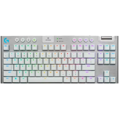 LOGITECH G915 X LIGHTSPEED TKL Wireless Gaming Keyboard - WHITE - US INT'L - 2.4GHZ/BT  - EMEA28i-935 - TACTILE
