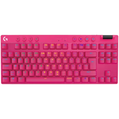 LOGITECH G PRO X TKL LIGHTSPEED Mechanical Gaming Keyboard - MAGENTA - US INT'l - TACTILE