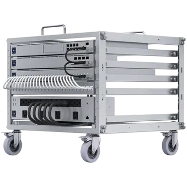 UniFi open frame 6U mobile rack, tool less