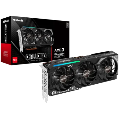 ASROCK Video Card AMD Radeon RX 9070 Challenger 16GB GDDR6 256-bit HDMI 3x DP