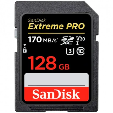 SANDISK Extreme PRO 128GB V60 UHS-II SD cards, 280/100MB/s,V60,C10,UHS-II