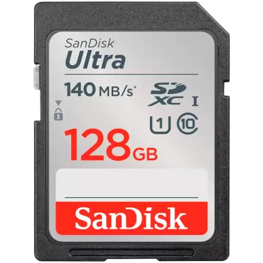 SANDISK Ultra 128GB SDXC Memory Card 140MB/s