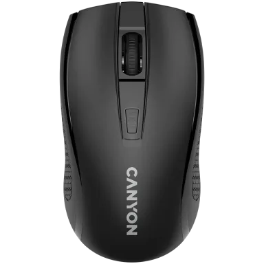 CANYON MW-7, 2.4Ghz wireless mouse, 6 buttons, DPI 800/1200/1600, with 1 AA battery ,size 110*60*37mm,58g,black
