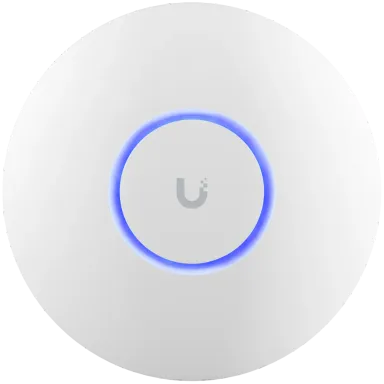 UBIQUITI U6+, WiFi 6, 4 spatial streams, 140 m² (1,500 ft²) coverage, 300+ connected devices, Powered using PoE, GbE uplink.