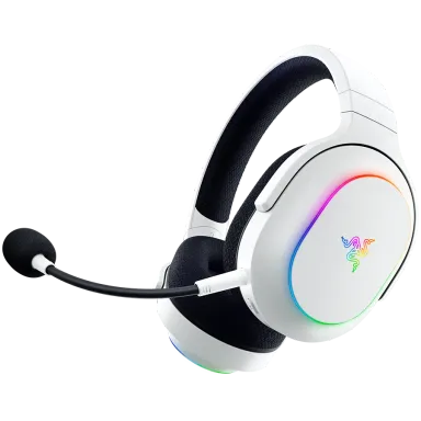 Razer Barracuda X Chroma, Gaming Headset, White, Oval Ear Cushions, 2.4 GHz Wireless / Bluetooth, Breathable Fabric with Memory Foam Cushions…
