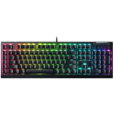 Razer BlackWidow V4 X Mechanical Gaming Keyboard, US Layout, Green Switch, Razer Chroma™ RGB, 6 Macro Keys, Lubricated Stabilizers, Media Roller