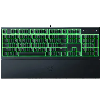 Razer Ornata V3 X US, Silent Membrane Switches, RGB Lighting, 1000 Hz Ultrapolling, UV coated ABS Keycaps, Soft-touch wrist rest