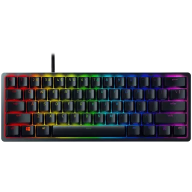 Razer Huntsman Mini - Clicky Optical (Purple Switch) - US - Black, Gaming Keyboard, Razer™ Optical Switches, size 60%, RGB Chroma, Doubleshot PBT…