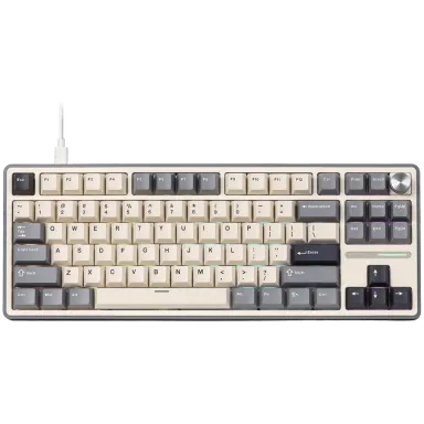 ROYAL KLUDGE R87Pro Half Grey Gaming Keyboard Creamy switch