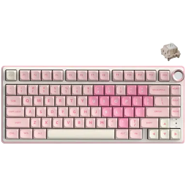 ROYAL KLUDGE R75 Pink Melody Gaming Keyboard Cream switch