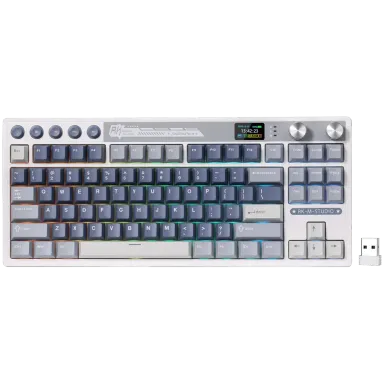 ROYAL KLUDGE RK M87 Ocean Blue Gaming Keyboard Cream switch
