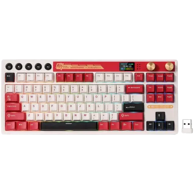 ROYAL KLUDGE RK M87 Famicom Gaming Keyboard Cream switch