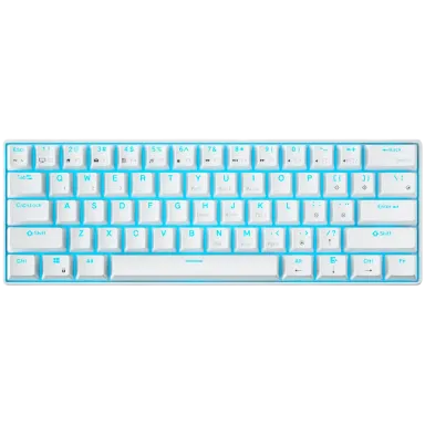 ROYAL KLUDGE RK61 White Gaming Keyboard Red switch