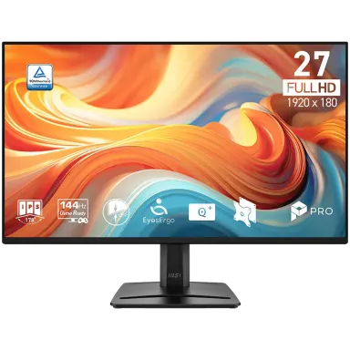 MSI PRO MP275 E14L Professional Business Monitor, 27" 144Hz, FHD (1920x1080) 16:9, IPS Anti-glare, 1ms/4ms, 300nits, 1500:1, 178/178, AMD FreeSync…