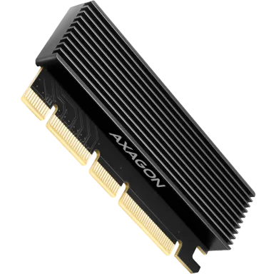 AXAGON PCEM2-XS PCI-E 3.0 16x - M.2 SSD NVMe, up to 80mm SSD, low profile, heatsink