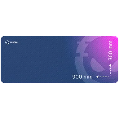 Lorgar Main 139, Gaming mouse pad, High-speed surface, Purple anti-slip rubber base, size: 900mm x 360mm x 3mm, weight 0.6kg