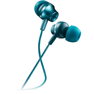 CANYON Stereo earphones with microphone, 1.2M, red