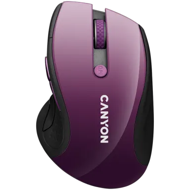 CANYON 2.4Ghz wireless mouse, optical tracking - blue LED, 6 buttons, DPI 1000/1200/1600, Blue Gray pearl glossy