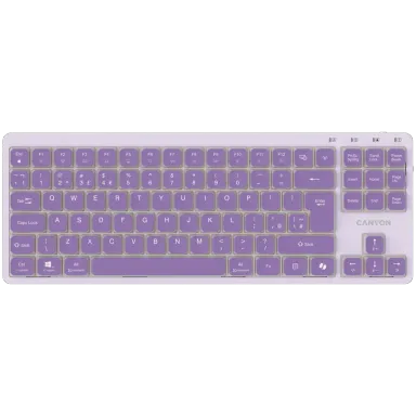 CANYON Keyboard OnType 10 Low Profile EN Wired Violet