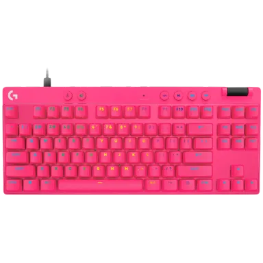 LOGITECH G PRO X TKL RAPID Gaming Keyboard - MAGENTA - US INT'L - USB - EMEA28i-935 - LINEAR