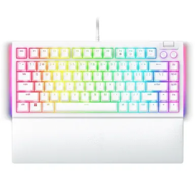 Razer BlackWidow V4 75% White, Gaming Keyboard, US Layout, Hot-swappable Design, Compact 75% Layout with Aluminum Case,  Mechanical Switches…