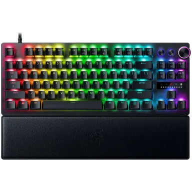 Razer Huntsman V3 Pro Tenkeyless, Gaming keyboard, Analog Optical Switch gen2, Razer Chroma RGB, Magnetic Firm Leatherette Wrist Rest, Multi-function…