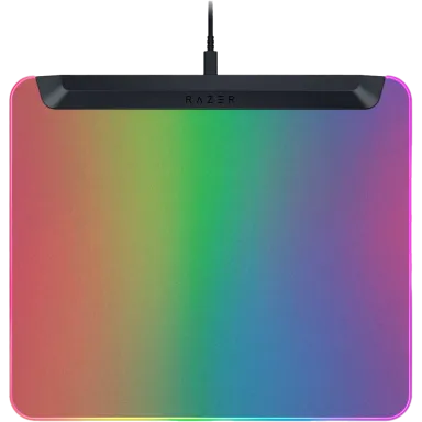 Razer Firefly V2 Pro, Fully Illuminated RGB Gaming Mouse Mat, Edge-to-Edge Backlit Design, 15-Zone Chroma Lighting, Integrated USB 2.0 Port
