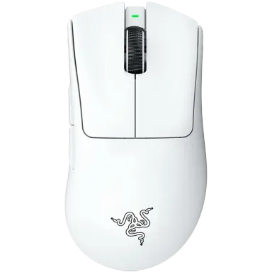 Razer DeathAdder V3 Pro - White Edition, Ergonomic Wireless Gaming Mouse, Speedflex Charging Cable USB Type C, 30000DPI, Optical Mouse Switches…