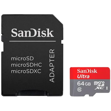 SANDISK High Endurance microSDXC 64GB + SD Adapter - for dash cams & home monitoring, up to 5,000 Hours, Full HD / 4K videos, up to 100/40 MB/s…