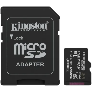 Kingston 1TB microSDXC Canvas Select Plus Gen3 150MB/s A1 Card + Adapter