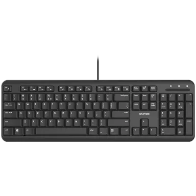 CANYON keyboard HKB-20 EN/BG Velvet Wired  Black