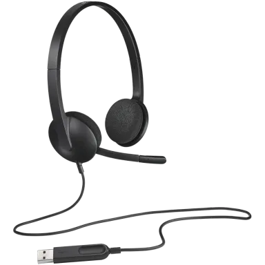 LOGITECH H340 Corded Headset - BLACK - USB