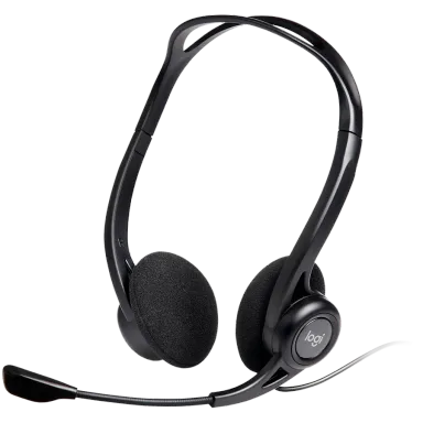 LOGITECH PC960 Corded Stereo Headset BLACK - USB