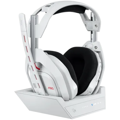 LOGITECH Astro A50 LIGHTSPEED Wireless Gaming Headset + Base Station - WHITE - 2.4GHZ - PLUGC - EMEA28-935